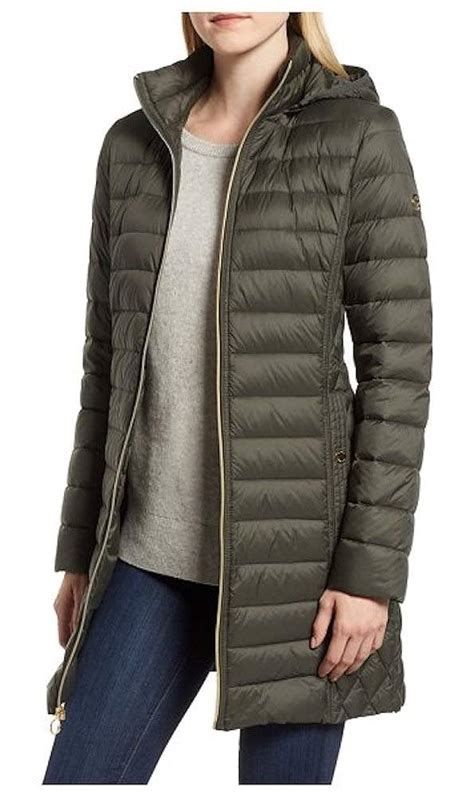 what are the popular michael kors long winter coats|Michael Kors insulated jacket.